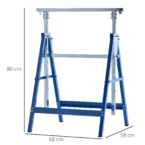 HOMCOM-Set-2-Cavalletti-da-Lavoro-Pieghevoli-Telescopici-in-Tubi-d’Acciaio-68-x-58-x-80