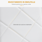 HOMCOM-Set-di-4-Sedie-da-Pranzo-con-Schienale-Alto-in-Finta-Pelle-e-Acciaio-41x50x97cm-Bianco