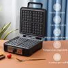 HOMCOM-Macchina-per-Waffle-con-Piastre-Antiaderenti-e-Temperatura-Regolabile-1200W-Nero