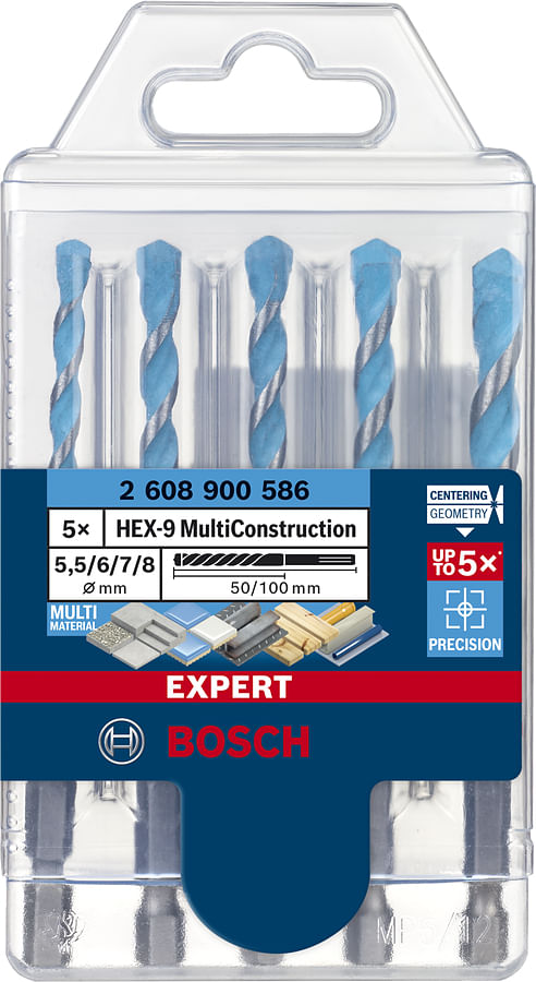 Bosch-Expert-HEX-9-Set-di-punte-per-trapano-5-pz