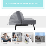 HOMCOM-Divano-Letto-3-Posti-a-1-Piazza-con-Schienale-Reclinabile---Grigio