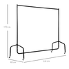HOMCOM-Rella-Appendiabiti-Attaccapanni-in-Metallo-Stand-per-Vestiti-con-Rotelle-Nero-150x60x170cm