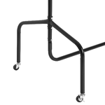 HOMCOM-Rella-Appendiabiti-Attaccapanni-in-Metallo-Stand-per-Vestiti-con-Rotelle-Nero-150x60x170cm