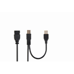 Cablexpert Gembird 0.9m 2x USB 2.0 A M/FM cavo USB 0,9 m 2 x USB A USB A Nero