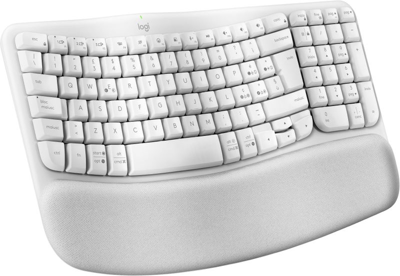 Logitech-Wave-Keys-tastiera-Ufficio-RF-senza-fili---Bluetooth-QWERTY-Italiano-Bianco