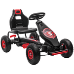 HOMCOM-Go-Kart-a-Pedali-per-Bambini-da-5-12-Anni-con-Sedile-Regolabile-e-Ruote-in-Gonfiabili-Rosso