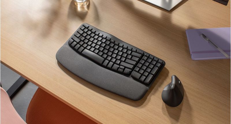 Logitech-Wave-Keys-tastiera-Ufficio-RF-senza-fili---Bluetooth-QWERTY-Italiano-Bianco