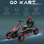 HOMCOM-Go-Kart-a-Pedali-per-Bambini-da-5-12-Anni-con-Sedile-Regolabile-e-Ruote-in-Gonfiabili-Rosso