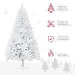 HOMCOM-Albero-di-Natale-Bianco-con-550-Rami-in-PVC-per-Uso-Interno-Ø102--x-180cm