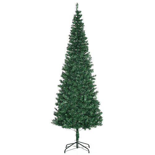 HOMCOM-Albero-di-Natale-Artificiale-Slim-210cm-con-631-Rami-Supporto-in-Metallo