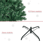 HOMCOM-Albero-di-Natale-Artificiale-Slim-210cm-con-631-Rami-Supporto-in-Metallo