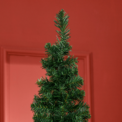 HOMCOM-Albero-di-Natale-Artificiale-Slim-210cm-con-631-Rami-Supporto-in-Metallo