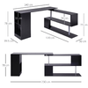 HOMCOM-Scrivania-Angolare-per-Computer-con-Scaffali-Girevole-a-360°Forma-L-in-Legno