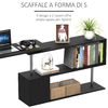 HOMCOM-Scrivania-Angolare-per-Computer-con-Scaffali-Girevole-a-360°Forma-L-in-Legno