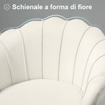 HOMCOM-Poltrona-di-Design-Stile-Vintage-Imbottita-in-Velluto-79x77x77cm-Crema