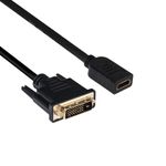 CLUB-3D CLUB3D DVI to HDMI 1.4 Cable M/F 2m/6.56ft Bidirectional