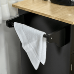 HOMCOM-Carrello-da-Cucina-in-Legno-con-2-Cassetti-Armadietto-3-Ante-e-4-Ruote-121x46x91cm-Nero