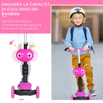 HOMCOM-Monopattino-3-Ruote-per-Bambini-Sedile-e-Maniglione-Altezza-Regolabile