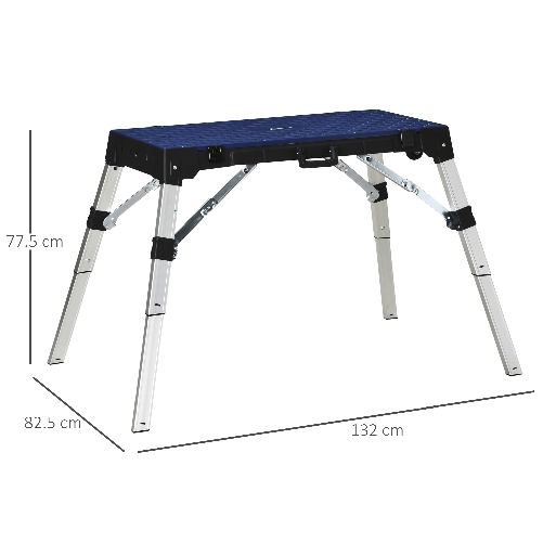 DURHAND-Piattaforma-da-Lavoro-4-in-1-Pieghevole-Banco-da-Lavoro-Impalcatura-Lettino-Sottomacchina-e-Carrello