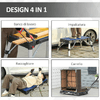 DURHAND-Piattaforma-da-Lavoro-4-in-1-Pieghevole-Banco-da-Lavoro-Impalcatura-Lettino-Sottomacchina-e-Carrello