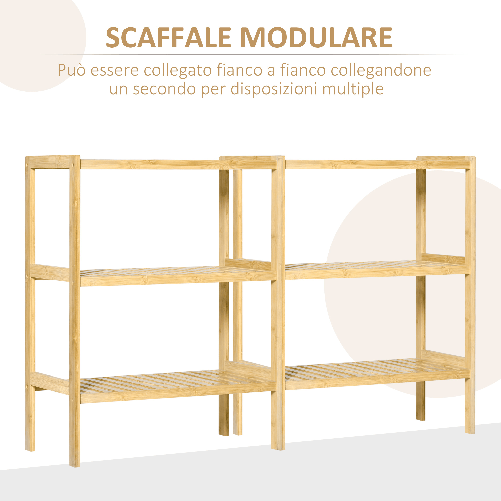 HOMCOM-Mobile-Multiuso-3-Livelli-Salvaspazio-in-Bambu-per-Bagno-e-Salotto-62x33x80cm