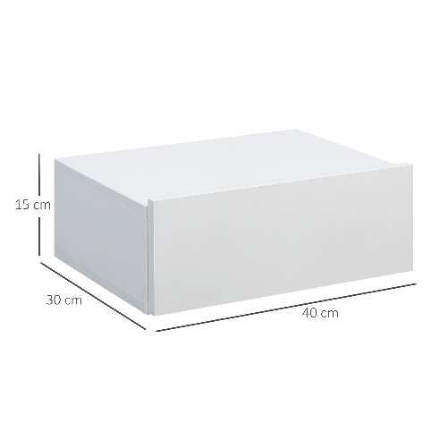 HOMCOM-Set-2-Comodini-Sospesi-in-Legno-Design-Moderno-40x30x15cm---Bianco