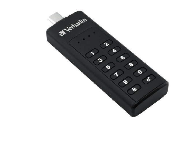 Verbatim-Keypad-Secure---Memoria-USB-C-3.0-con-tastierino-d-accesso-e-crittografia-dei-dati---128-GB---Nero--Verbatim-KE