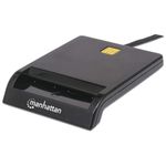 Manhattan 102049 lettore di card readers Interno USB USB 2.0 Nero (USB-A Contact Smart Card Reader 12 Mbps Friction type