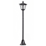 Outsunny Lampione LED da Esterno ad Energia Solare Lampada da Giardino Lampada da Terra Impermeabile IP44 18×18×160cm Nero