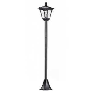 Outsunny Lampione LED da Esterno ad Energia Solare Lampada da Giardino Lampada da Terra Impermeabile IP44 18×18×160cm Nero