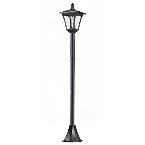 Outsunny-Lampione-LED-da-Esterno-ad-Energia-Solare-Lampada-da-Giardino-Lampada-da-Terra-Impermeabile-IP44-18×18×160cm-Nero