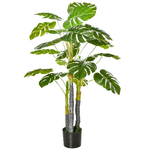 HOMCOM-Monstera-Pianta-Artificiale-per-Interno-ed-Esterno-Pianta-Finta-Realistica-con-20-Foglie-120cm