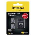 Intenso-Doppelpack-microSDHC-32GB-UHS-I-Premium-inkl.-SD-Adapter---High-Capacity-SD-MicroSDHC-Classe-10--2-x-32GB-Intens