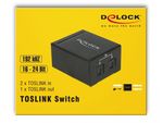 Delock-TOSLINK-Passa-2-x-TOSLINK-in-ingresso-a-1-x-TOSLINK-out