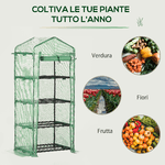 Outsunny-Serra-per-Piante-Verticale-con-Scaffale-a-4-Ripiani-in-Acciaio-e-PE-Verde-Scuro-70x50x160cm