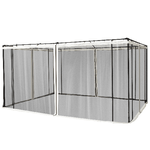Outsunny-Zanzariera-per-Gazebo-3x4m-con-Cerniere-e-Anelli-Pannelli-da-352x207cm---Nero-Beige