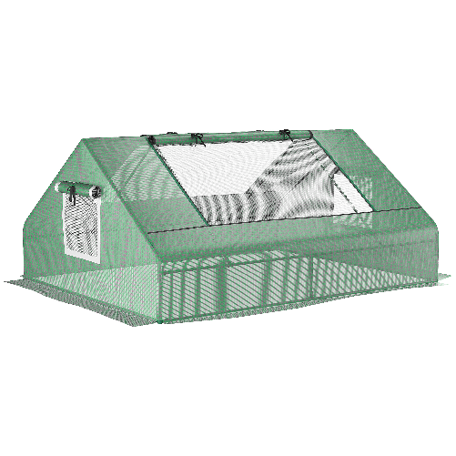 Outsunny Serra da Giardino in Acciaio e PVC Trasparente con Porta  Avvolgibile, 143x73x195 cm, verde - PagineGialle Shop