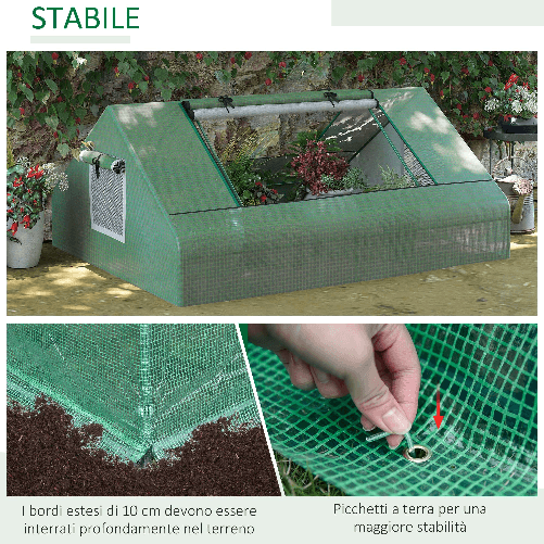 Outsunny-Serra-da-Giardino-in-Acciaio-con-Rivestimento-in-PE-Porte-Avvolgibili-e-Finestre-180x140x80cm-Verde