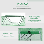 Outsunny-Serra-da-Giardino-in-Acciaio-con-Rivestimento-in-PE-Porte-Avvolgibili-e-Finestre-180x140x80cm-Verde