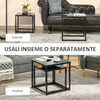 HOMCOM-Set-2-Tavolini-da-Salotto-Moderni-in-Acciaio-e-Vetro-Temperato---Nero