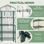 Outsunny-Serra-per-Piante-Verticale-con-Scaffale-a-4-Ripiani-in-Acciaio-e-PVC-Bianco-69x50x165cm