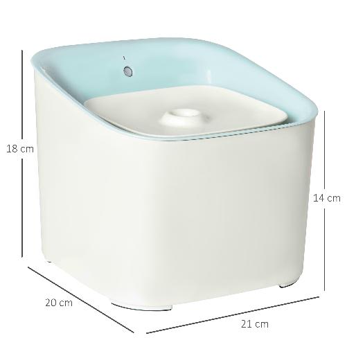 PawHut-Fontanella-per-Gatti-e-Cani-da-3L-Dispenser-Acqua-Automatico-con-Filtro-a-Carboni---Bianco