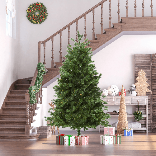 HOMCOM-Albero-di-Natale-Artificiale-da-180cm-con-Base-Pieghevole-e-Rimovibile