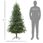 HOMCOM-Albero-di-Natale-Artificiale-da-180cm-con-Base-Pieghevole-e-Rimovibile