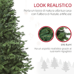 HOMCOM-Albero-di-Natale-Artificiale-da-180cm-con-Base-Pieghevole-e-Rimovibile