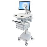 Ergotron StyleView Alluminio, Grigio, Bianco Pannello piatto Carrello multimediale