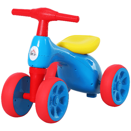 HOMCOM-Bicicletta-Senza-Pedali-per-Bambini-da-18-a-36-Mesi-Rosso-Blu-Giallo