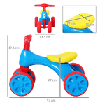 HOMCOM-Bicicletta-Senza-Pedali-per-Bambini-da-18-a-36-Mesi-Rosso-Blu-Giallo