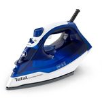 Tefal FV2838 Ferro da stiro a secco e a vapore Piastra Cerilium 2400 W Blu, Bianco