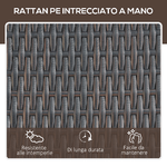 Outsunny-3pz-Componibile-2-Lettino-Prendisole-da-Giardino--60-x-195-x-86cm--e-1-Tavolino--121-x-40-x-50cm--Rattan-con-Materassini-Marrone-e-Bianco-Crema